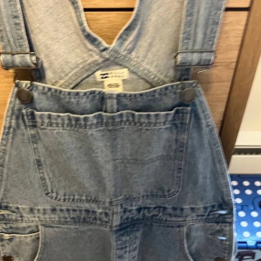 Billabong Blue Jean Shorts Overalls - Picture 3 of 11